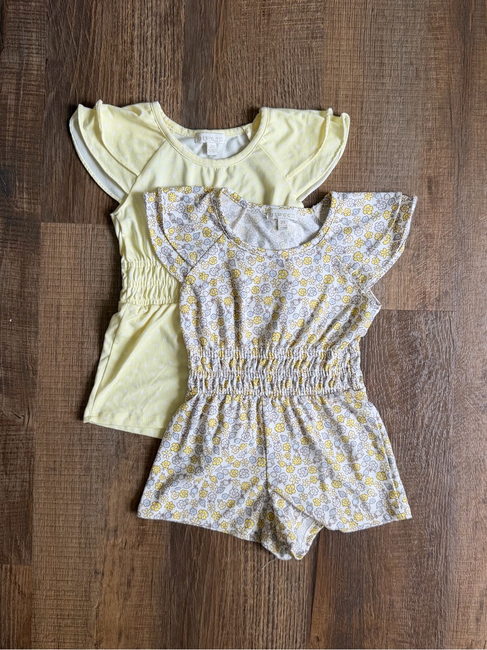 Kids Yellow Floral Romper Set